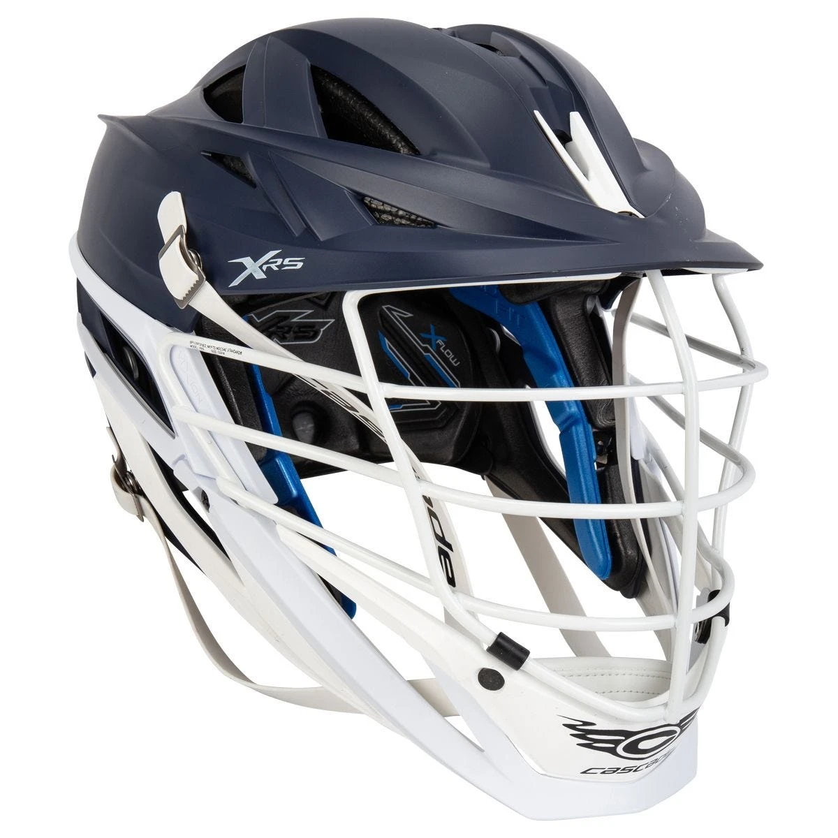 Cascade XRS Matte Navy Helmet Pearl White Cage - Image 7