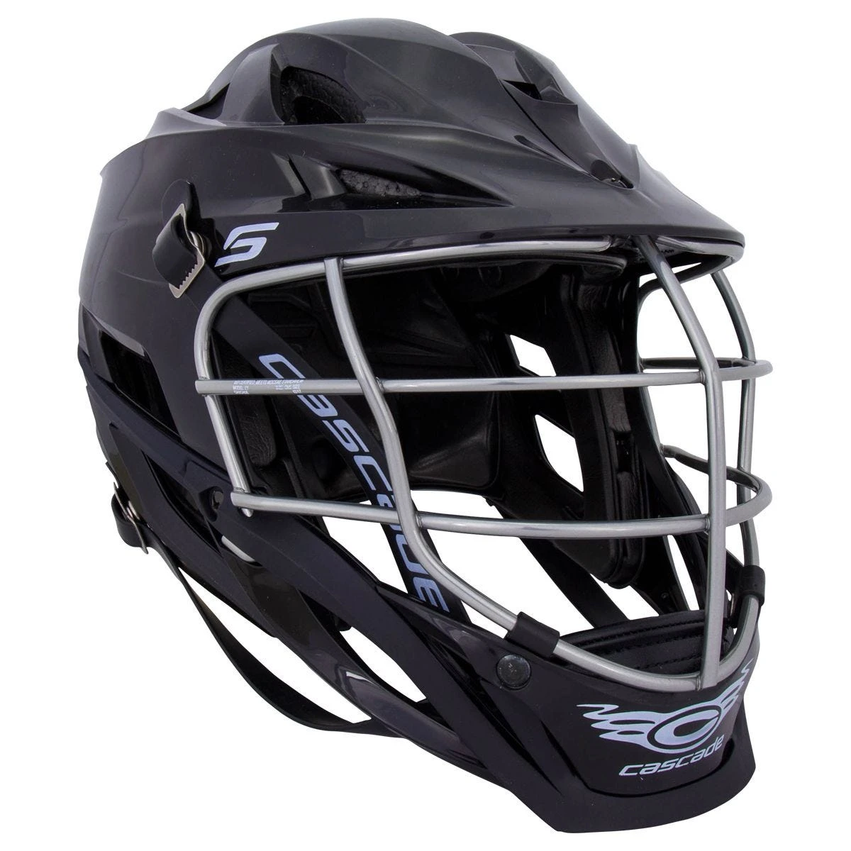Cascade S Youth Black Helmet Chrome Cage - Image 2