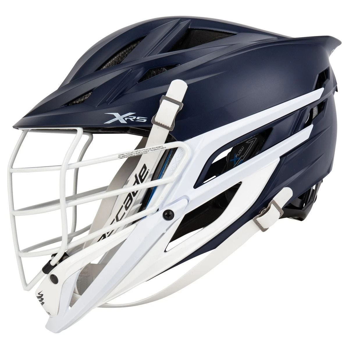 Cascade XRS Matte Navy Helmet Pearl White Cage - Image 2