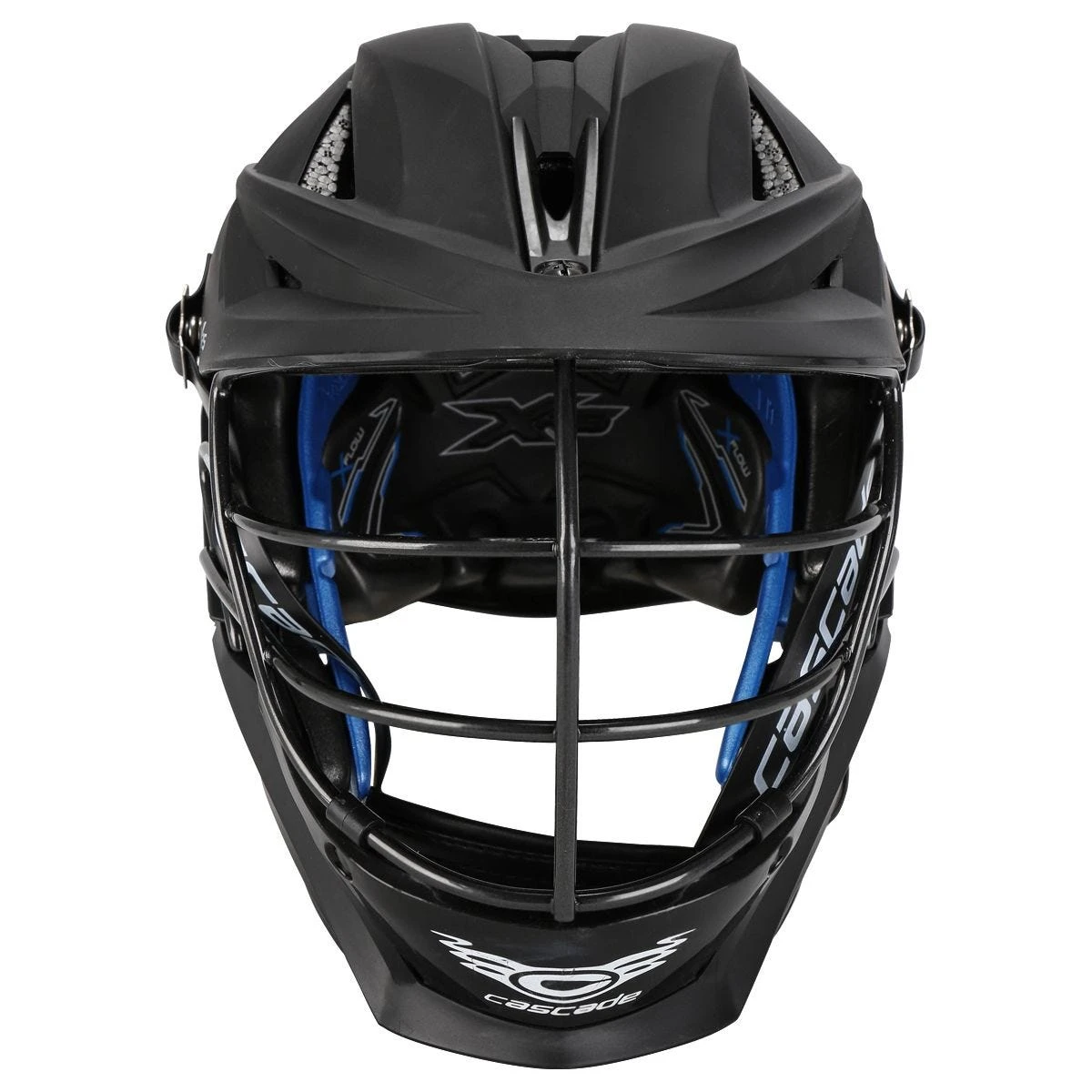 Cascade XRS Youth Matte Black Lacrosse Helmet Black Cage - Image 3