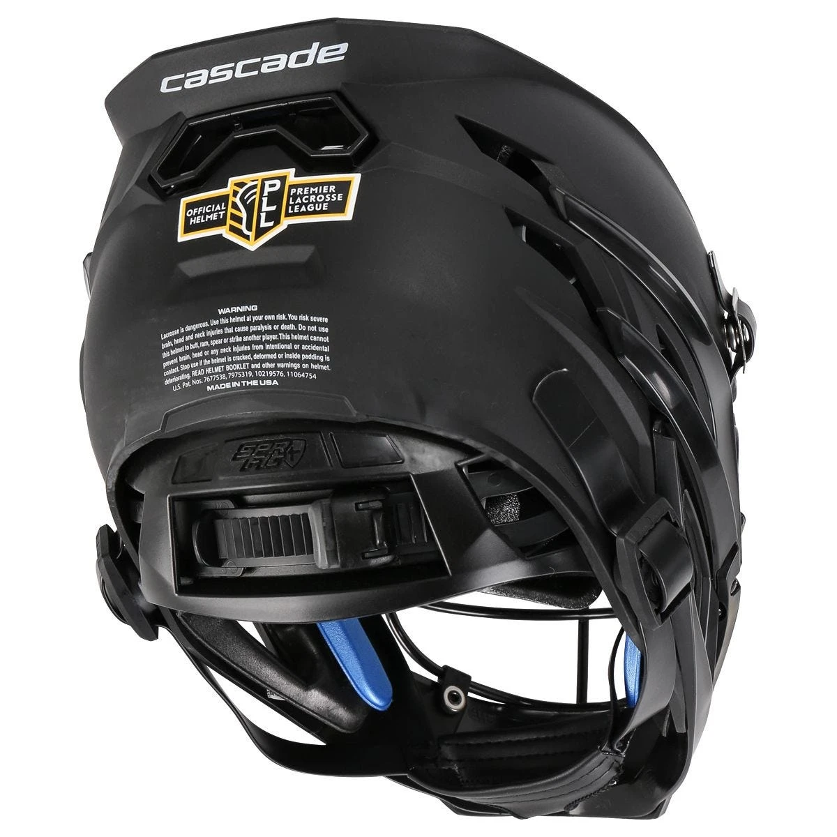 Cascade XRS Youth Matte Black Lacrosse Helmet Black Cage - Image 4