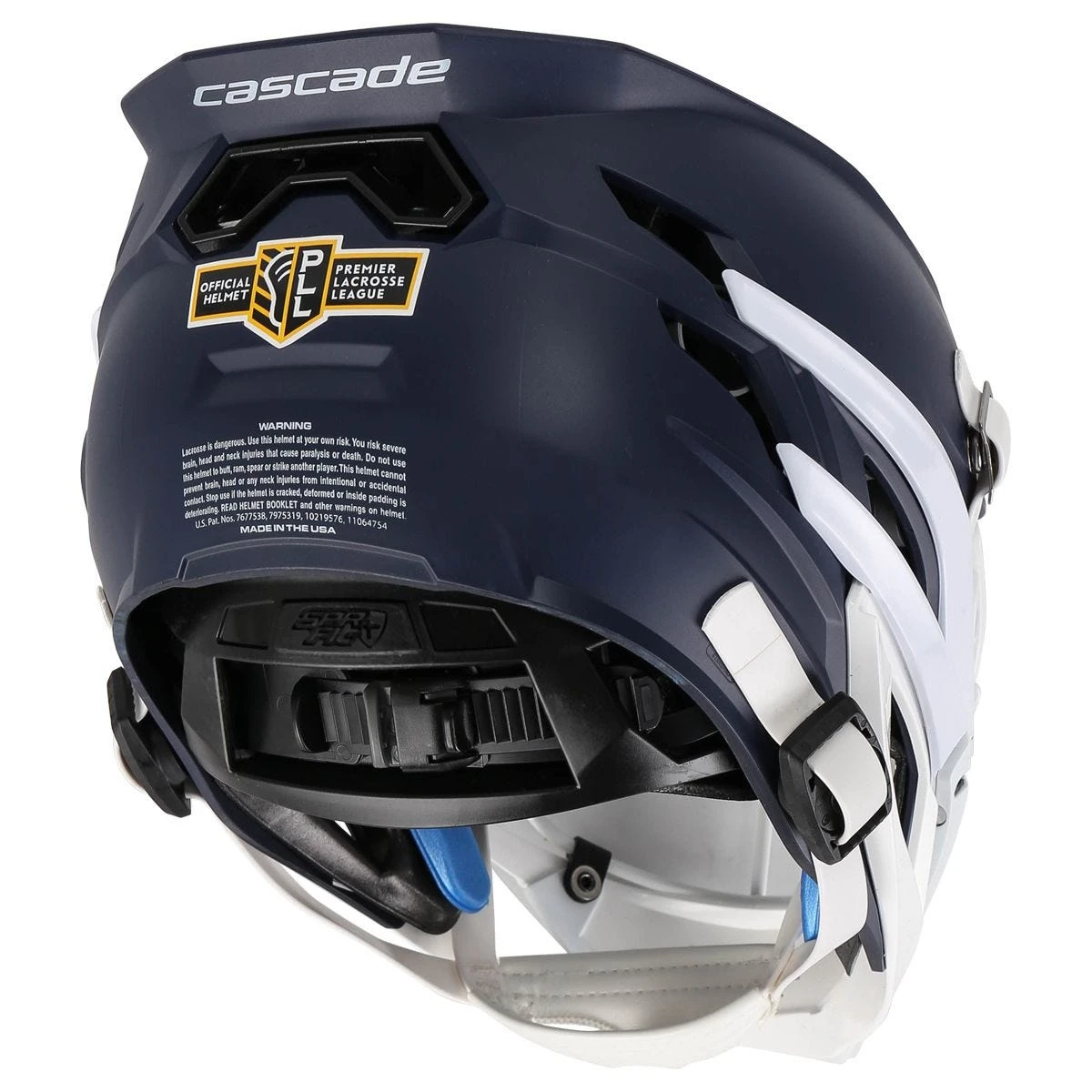 Cascade XRS Youth Matte Navy Lacrosse Helmet White Cage - Image 4