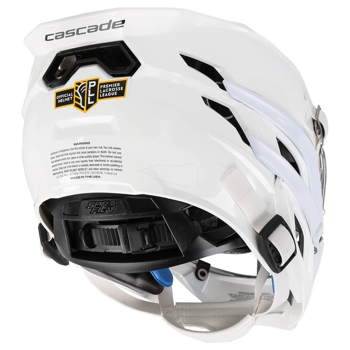 Cascade XRS Youth White Lacrosse Helmet Chrome Cage - Image 4