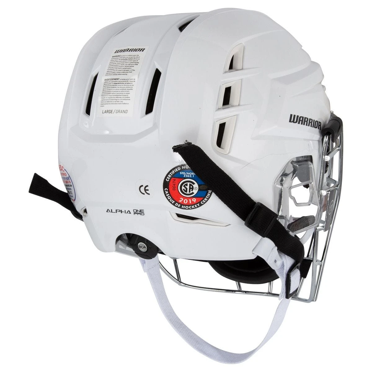Warrior Fatboy Alpha Pro Box Lacrosse Helmet - Image 4